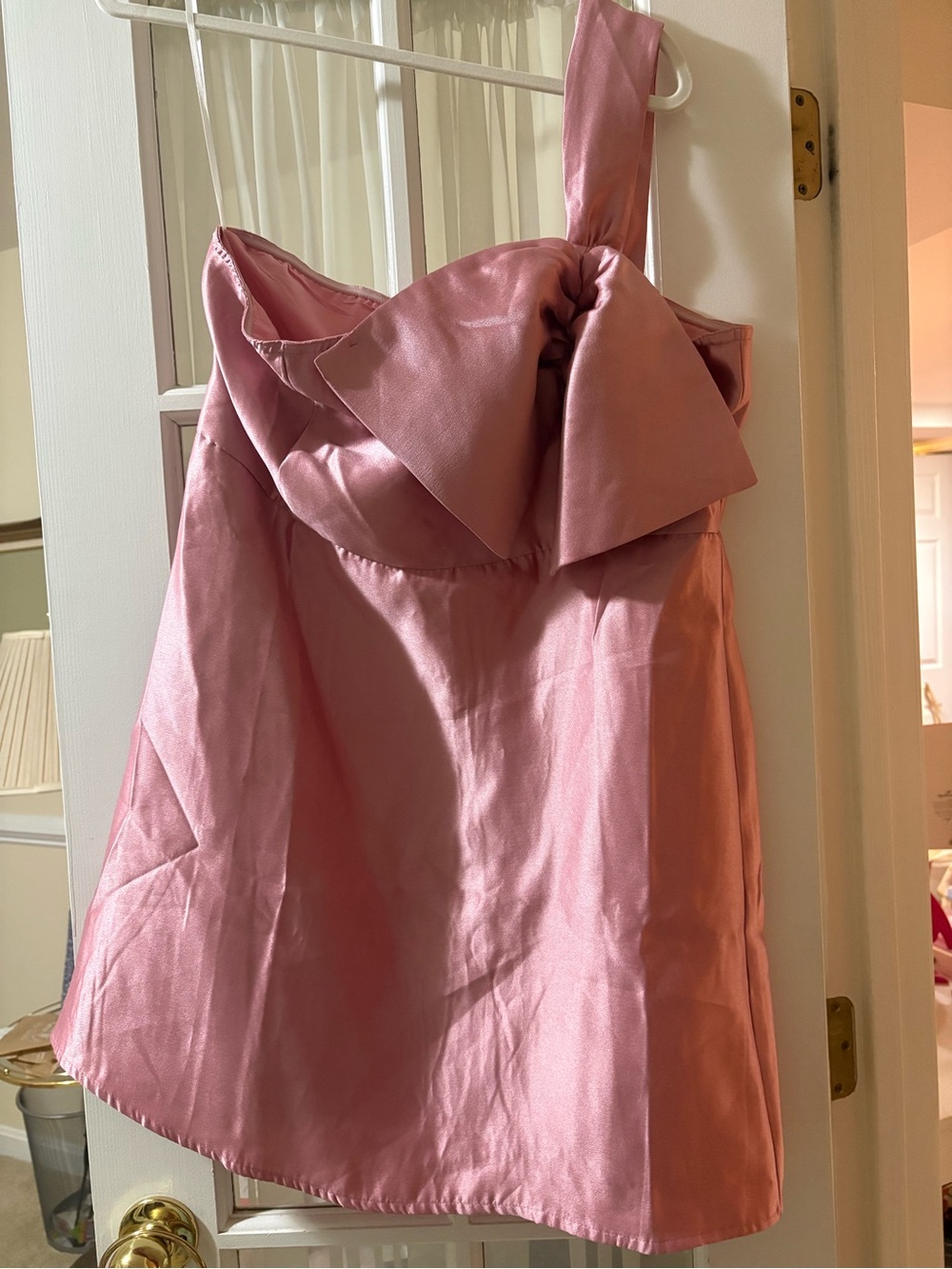 NWT Petal & Pup One-Shoulder Pink Satin Cocktail Dress